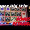 **Queen of the Wild** WMS Slot, Bonus Retrigger and Super Big Win