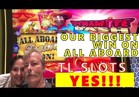All Aboard Dynamite Dash Slot Machine Bonus Feature. Our Biggest win on this Slot machine