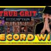 ROSHTEIN RECORD WIN ON TRUE GRIT REDEMPTION NEW SLOT!!