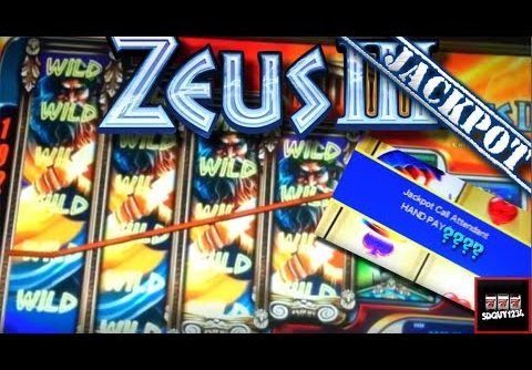 LIVE PLAY on Zeus III Slot Machine with HUGE WIN!!! Hand Pay!!! Jackpot!!!