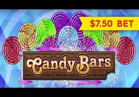 Candy Bars Slot – BIG WIN PROGRESSIVE – $7.50 Max Bet!