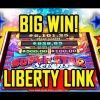 🌟BIG WIN!🌟 – LIBERTY LINK SLOT 🎰 – LIVE PLAY! – Slot Machine Bonus
