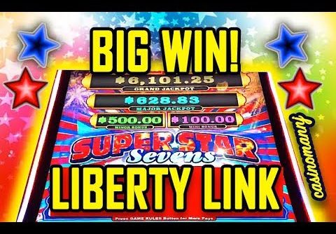 🌟BIG WIN!🌟 – LIBERTY LINK SLOT 🎰 – LIVE PLAY! – Slot Machine Bonus