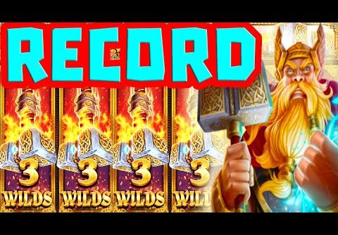 POWER OF THOR MEGAWAYS 🍀 SLOT RECORD ULTRA MEGA BIG WIN 😱 I DESTROYED THIS SLOT OMG HUGE HAMMERS‼️