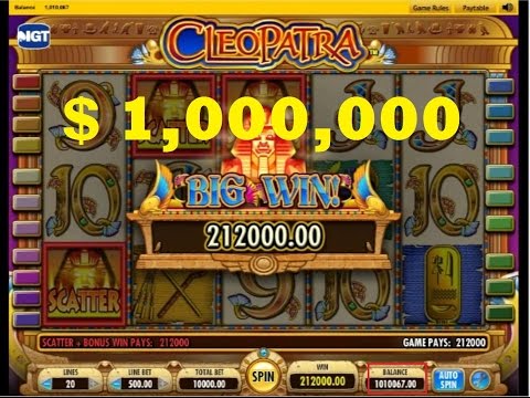1,000,000 $  HUGE Win !!! – Cleopatra Slot Machine