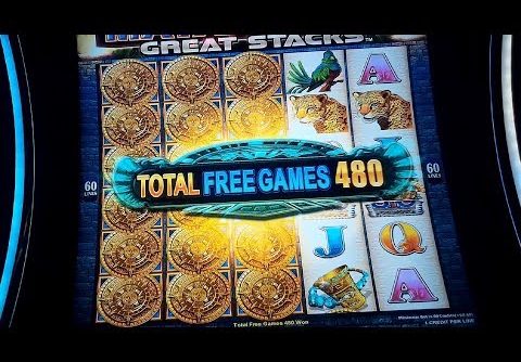 Mayan Chief Great Stacks Slot Machine Bonus – 480 FREE GAMES TRIGGER! – MEGA BIG WIN