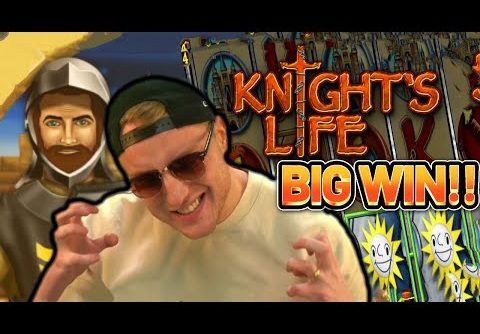 KNIGHTS LIFE GOES CRAZY RETRIGGER!  BIG WIN ON CASINO SLOT FROM CASINODADDY