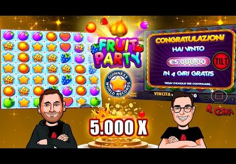 🎰 SLOT ONLINE ITALIA – 😱 VINCITA RECORD alla FRUIT PARTY 🤑 ( 5000X ) 💰