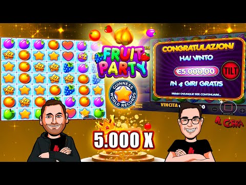 🎰 SLOT ONLINE ITALIA – 😱 VINCITA RECORD alla FRUIT PARTY 🤑 ( 5000X ) 💰