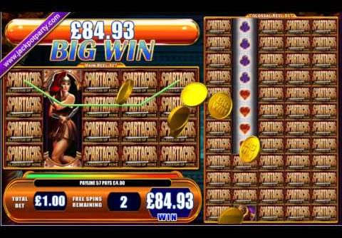 £276 MEGA BIG WIN (276:1) SPARTACUS ™ BIG WIN SLOTS AT JACKPOT PARTY