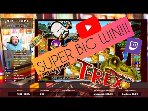 Super Big Win From T-Rex Slot!!