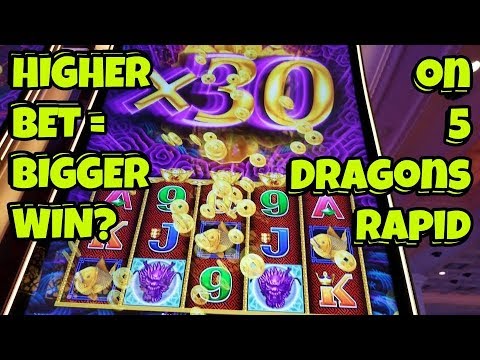 HIGHER BET = BIGGER WIN? on 5 DRAGONS RAPID – Super Big Win Alert!!!