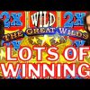 OMG!!!! The Great Wilds Slot Machine! BIG WINS!