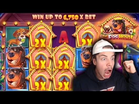 RECORD WIN ON DOG HOUSE SLOT *TWICE* FULL SCREEN TOP SYMBOL!