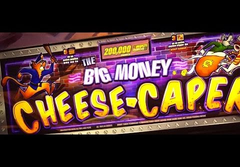 HUGE WIN!!! LIVE PLAY on Big Money Cheese Caper Slot Machine w/ SDGuy1234