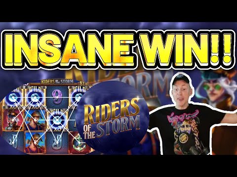 INSANE WIN! Riders of the Storm BIG WIN – HUGE WIN on slot from Thunderkick