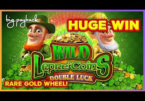 RARE GOLD WHEEL! Wild Lepre’Coins Double Luck Slot – HUGE WIN BONUS! HOT NEW GAME!