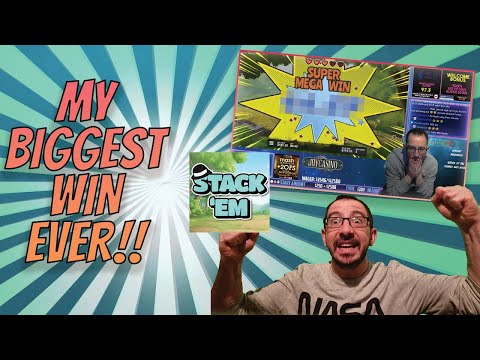 MY BIGGEST SLOT WIN EVER!! Insane $$$ WIN (New SLOT – Stack ‘Em)