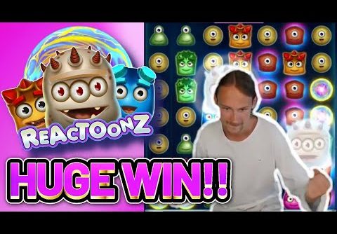 HUGE WIN! REACTOONZ BIG WIN – CASINO Slot from CasinoDaddys LIVE STREAM