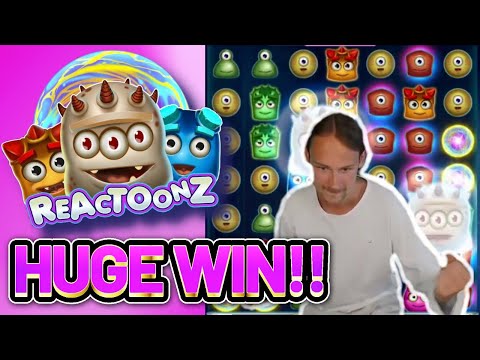 HUGE WIN! REACTOONZ BIG WIN – CASINO Slot from CasinoDaddys LIVE STREAM