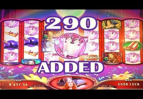 Ruby Slippers 2 Slot Machine Big Win Bonus Wicked Witch and Glinda Extra Reels!