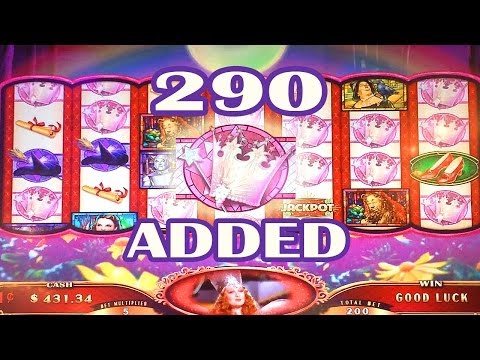 Ruby Slippers 2 Slot Machine Big Win Bonus Wicked Witch and Glinda Extra Reels!