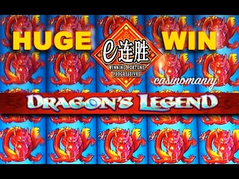HUGE WIN!! Winning Fortune Progressives – Dragon’s Legend – Slot Machine Bonus