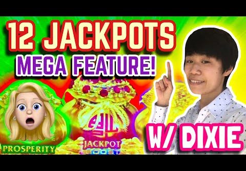 12 JACKPOTS WITHIN 60 MINUTES!! *RARE* MEGA FEATURE!! Bag Game Slot Machine Bonus Wins w/ Dixie