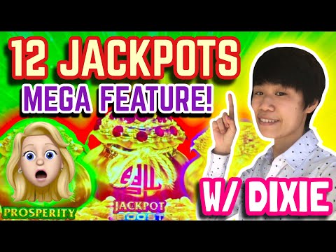 12 JACKPOTS WITHIN 60 MINUTES!! *RARE* MEGA FEATURE!! Bag Game Slot Machine Bonus Wins w/ Dixie