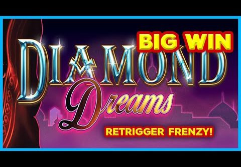 RETRIGGER FRENZY! Quad Shot Diamond Dreams Slot – BIG WIN BONUS!