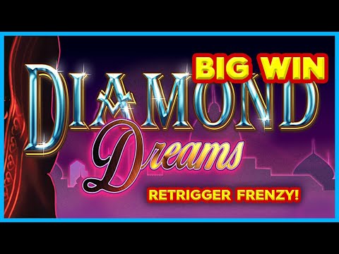 RETRIGGER FRENZY! Quad Shot Diamond Dreams Slot – BIG WIN BONUS!