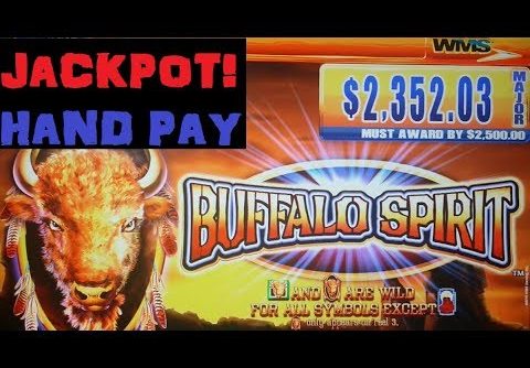 HIGH LIMIT JACKPOT HAND PAY!  2 PROGRESSIVES on BUFFALO SPIRIT Slot Machine – SUPER BIG WIN!