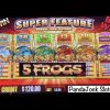 This bonus wouldn’t quit! BIG WIN on 5 Frogs❗️