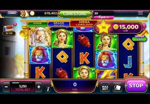 Caesars Slots Free Casino – Wheel of Zeus – 2 Mega Win/3 Big Wins – 570350 Coins Earned