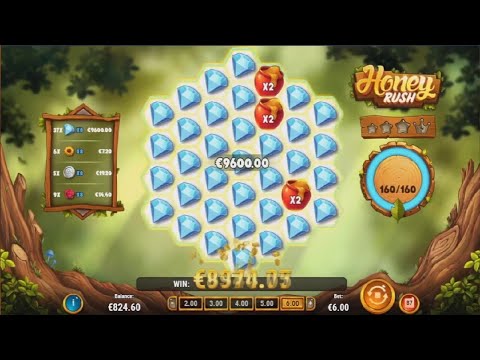 TOP 5 Biggest Wins on Honey Rush Slot! 💎He Got a Full Screen of Diamonds!💎