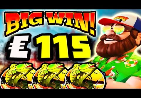 BIGGER BASS BONANZA 🐟 SLOT MEGA BIG WIN 😱 BONUS HUNT OPENING €115 MAX BET & MASSIVE FISH OMG‼️