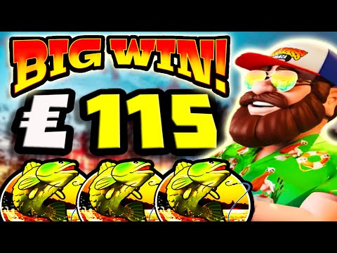 BIGGER BASS BONANZA 🐟 SLOT MEGA BIG WIN 😱 BONUS HUNT OPENING €115 MAX BET & MASSIVE FISH OMG‼️