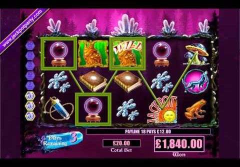£3160 SUPER BIG WIN (158 X STAKE) CRYSTAL FOREST™ SLOT GAME AT JACKPOT PARTY®