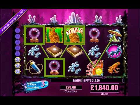 £3160 SUPER BIG WIN (158 X STAKE) CRYSTAL FOREST™ SLOT GAME AT JACKPOT PARTY®