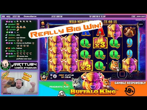 Big Bet!! Really Big Win From Buffalo King Slot!!