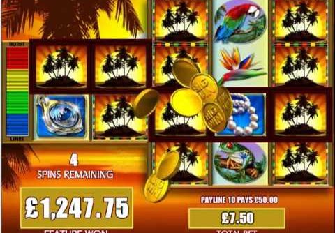 £2886.00  MEGA WIN JACKPOT FORTUNES OF THE CARIBBEAN™ SLOT GAME AT JACKPOT PARTY®