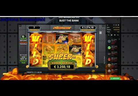 Mega Win on Bust the Bank Slot