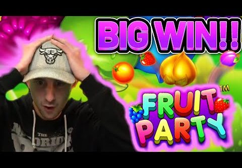 HUGE WIN!! FRUIT PARTY BIG WIN – €5 bet on Casino slot from CasinoDaddys stream