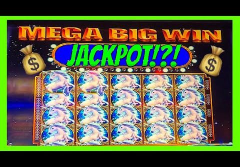 FULL SCREEN!!! HUGE *MAX BET* BONUS WIN! Mystical Unicorn Slot Machine!