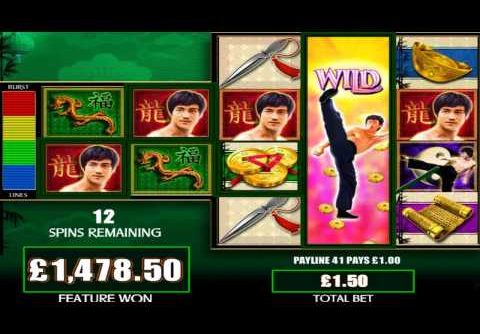 £3,467.80 MEGA BIG WIN (2312 X STAKE) ON BRUCE LEE™ ONLINE SLOT GAME AT JACKPOT PARTY®