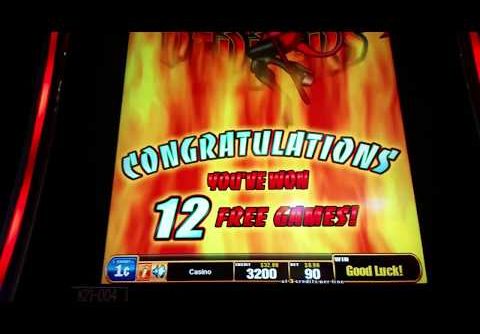 Big Win! Blazing Peppers slot machine bonus round at Empire City casino