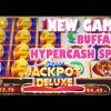 🔥 NEW SLOT GAME 🔥 SUPER JACKPOT DELUXE BUFFALO Bonus Hypercash $3.75 Bet Big Wins