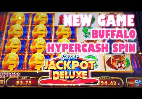 🔥 NEW SLOT GAME 🔥 SUPER JACKPOT DELUXE BUFFALO Bonus Hypercash $3.75 Bet Big Wins