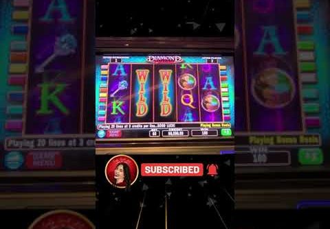 RECORD BREAKING JACKPOT on DIAMOND QUEEN SLOT MACHINE #CASINO #SHORTS (part 2)