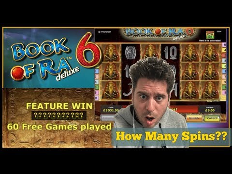 BOOK OF RA MEGA BIG WIN!! How Many Re Triggers??